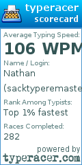 Scorecard for user sacktyperemastered