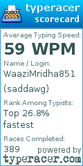 Scorecard for user saddawg
