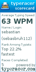 Scorecard for user sebasbruh112
