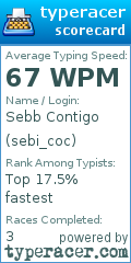 Scorecard for user sebi_coc