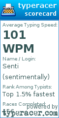 Scorecard for user sentimentally