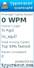 Scorecard for user si_agul