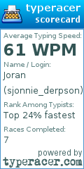 Scorecard for user sjonnie_derpson