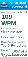 Scorecard for user sleepiestbrain