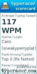 Scorecard for user sneakyperryplat