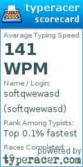Scorecard for user softqwewasd
