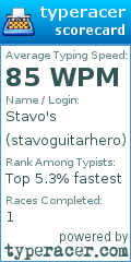 Scorecard for user stavoguitarhero