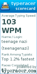 Scorecard for user teenagenazi