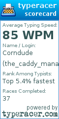 Scorecard for user the_caddy_manager