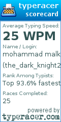 Scorecard for user the_dark_knight2005