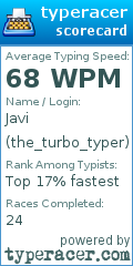 Scorecard for user the_turbo_typer