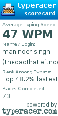 Scorecard for user thedadthatleftnodiddy
