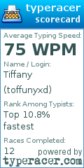 Scorecard for user toffunyxd