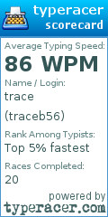 Scorecard for user traceb56