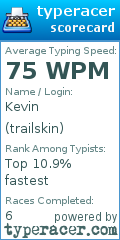 Scorecard for user trailskin