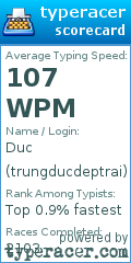 Scorecard for user trungducdeptrai