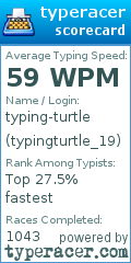 Scorecard for user typingturtle_19