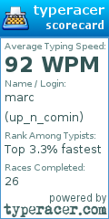 Scorecard for user up_n_comin