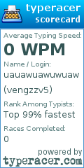 Scorecard for user vengzzv5
