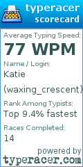 Scorecard for user waxing_crescent