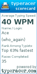 Scorecard for user who_again
