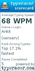 Scorecard for user xenserv