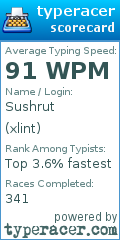 Scorecard for user xlint