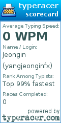 Scorecard for user yangjeonginfx