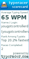 Scorecard for user yougotcontrollerd