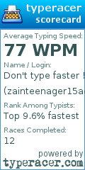 Scorecard for user zainteenager15agepakistani